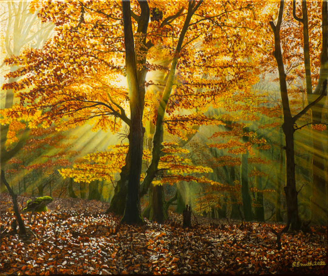 “Autumn Rays” Oil Painting On Stretched Canvas 60cm x 50cm