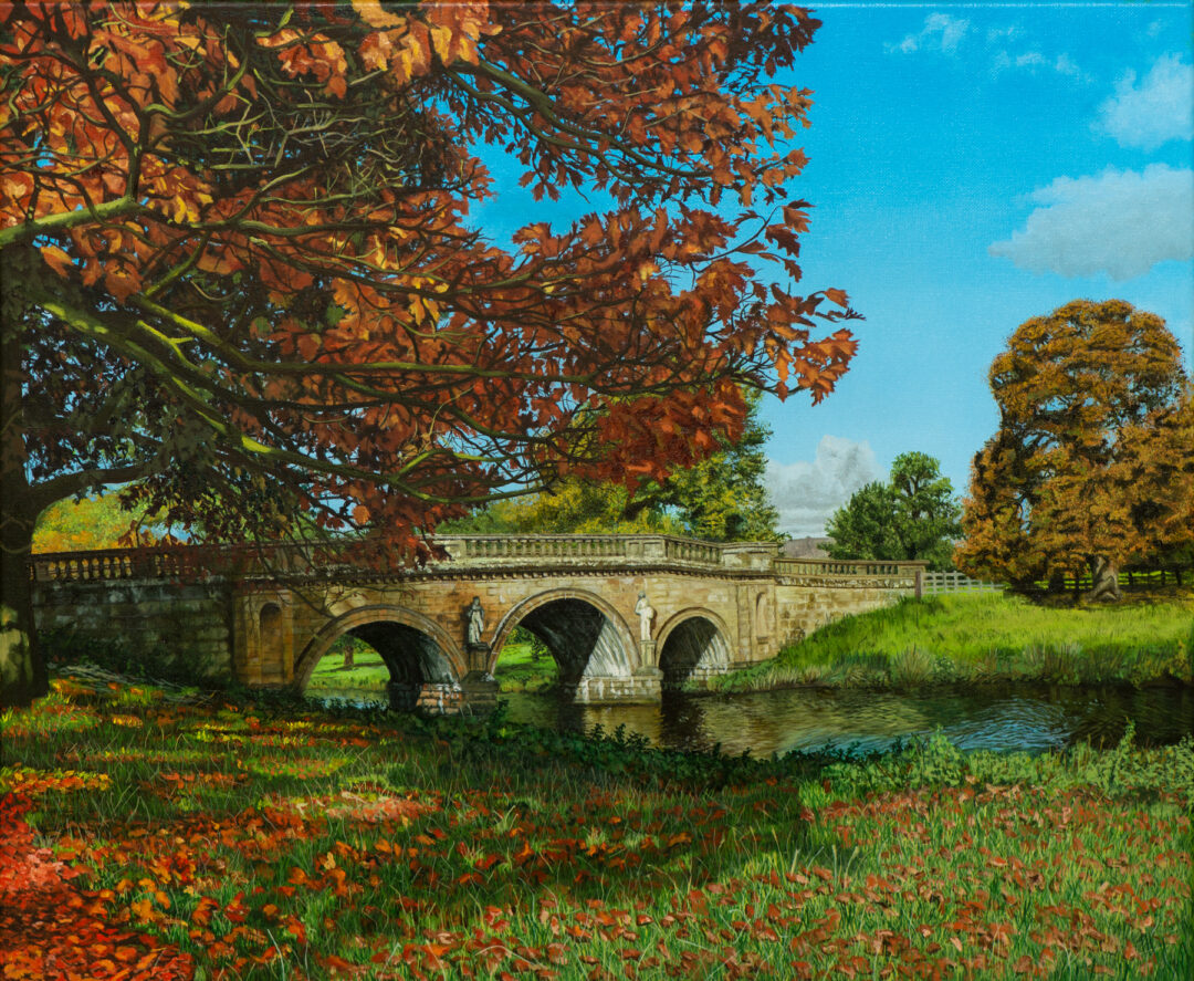 “Chatsworth Bridge” England Oil Painting On Stretched Canvas 60cm x 50cm