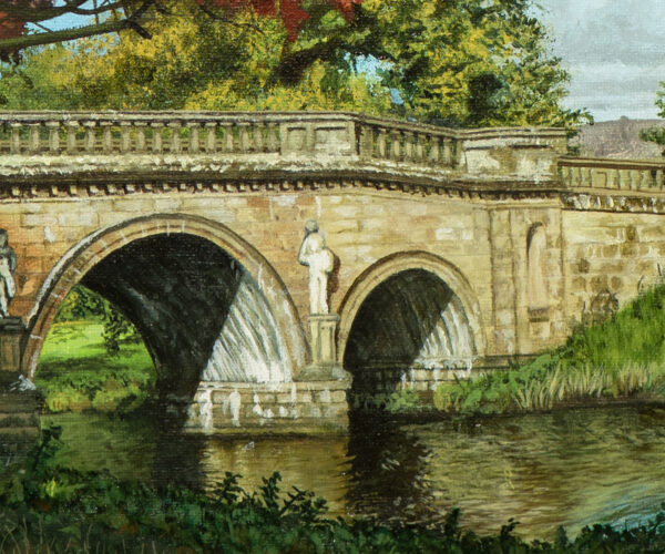 "Chatsworth Bridge" England Oil Painting On Stretched Canvas 60cm x 50cm - Image 2